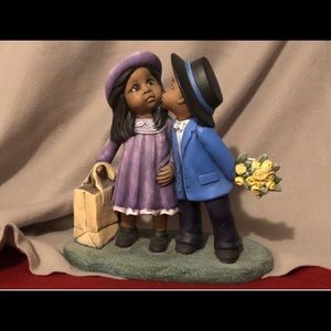 Rare Vintage Dry Brushed Ceramic